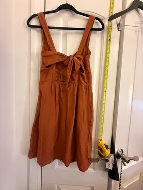 Anthropologie Rust Tie-Front Sundress